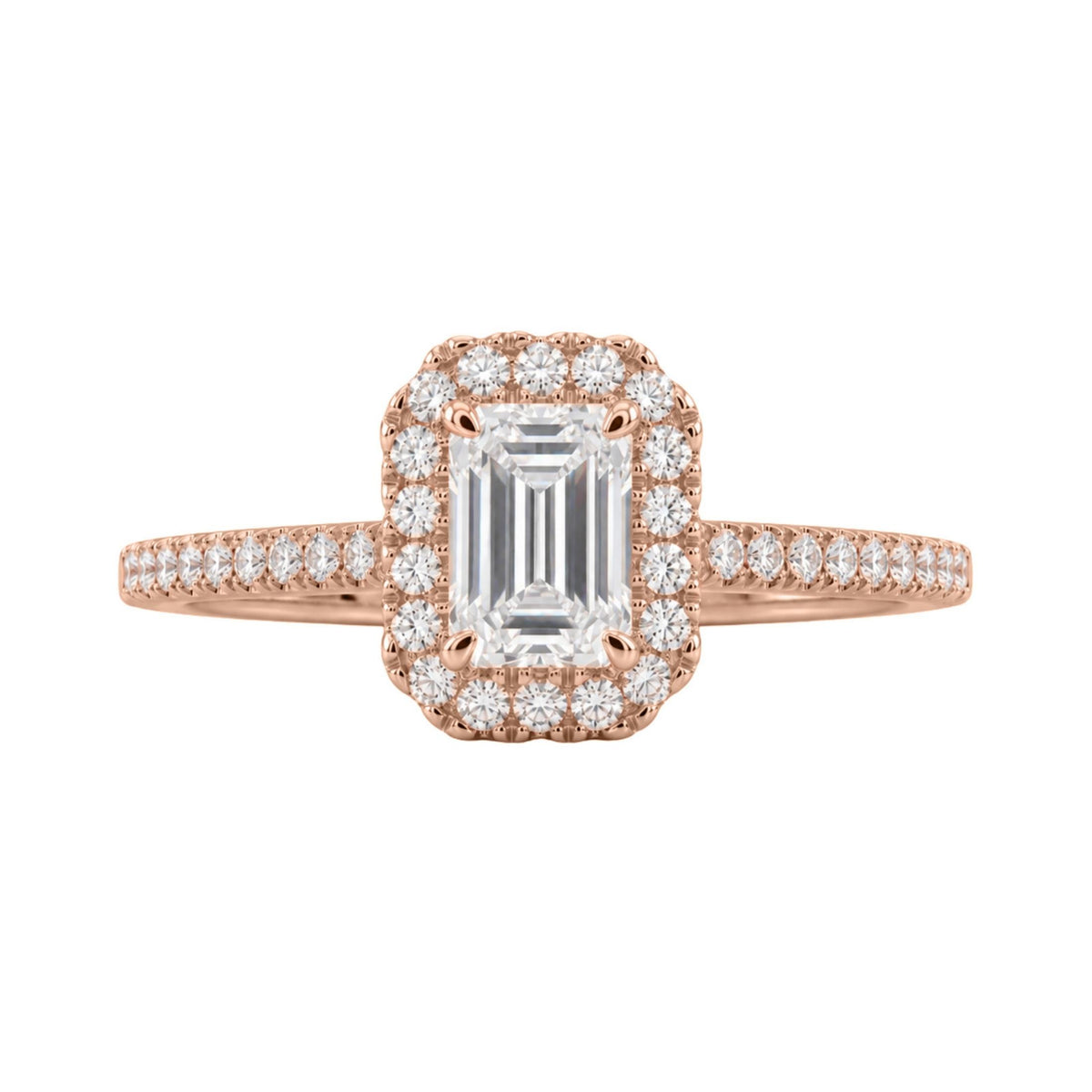Diamonair Halo Ring Set - Lab Grown Diamond 14K Gold Halo Ring