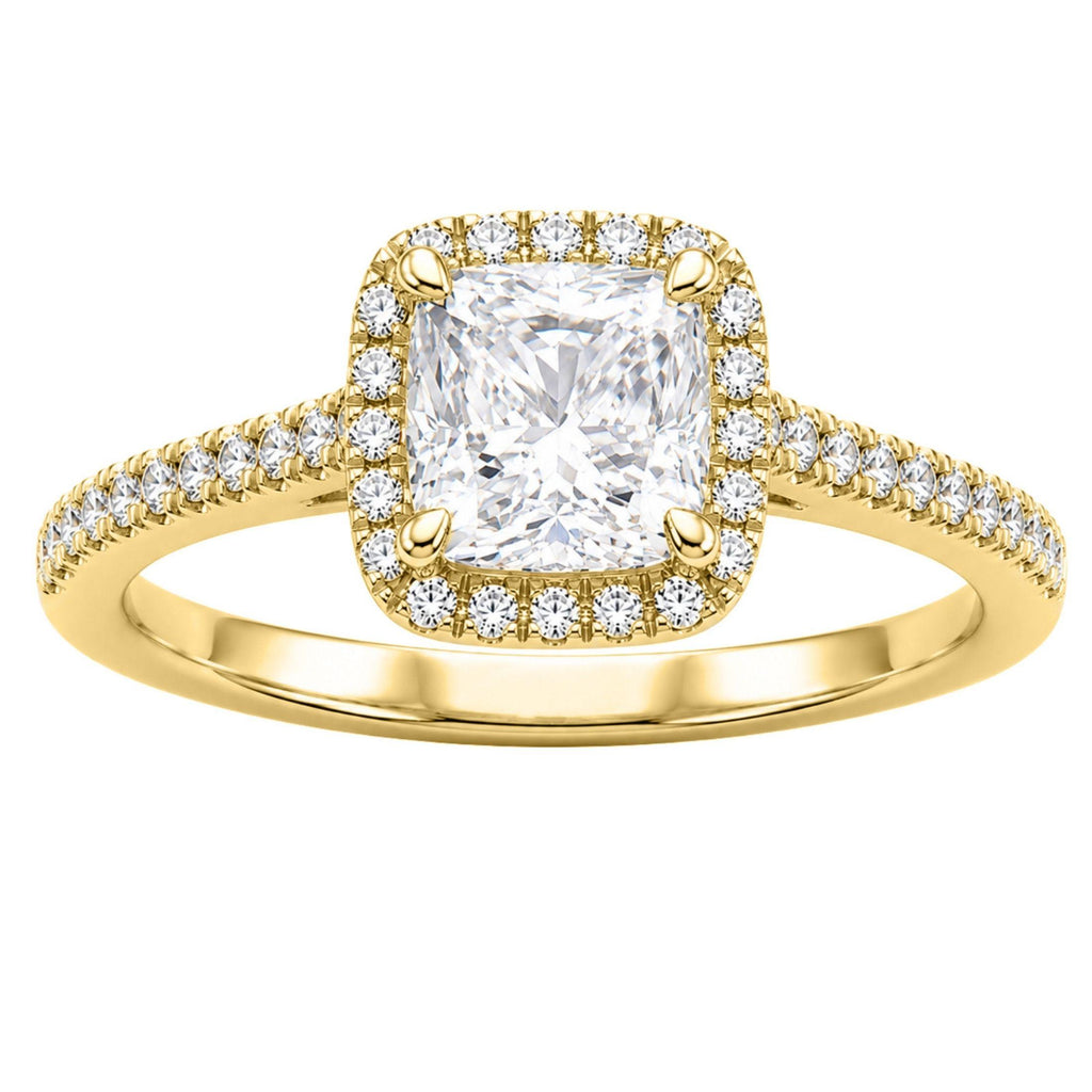 Diamonair Halo Ring Set - Lab Grown Diamond 14K Gold Halo Ring