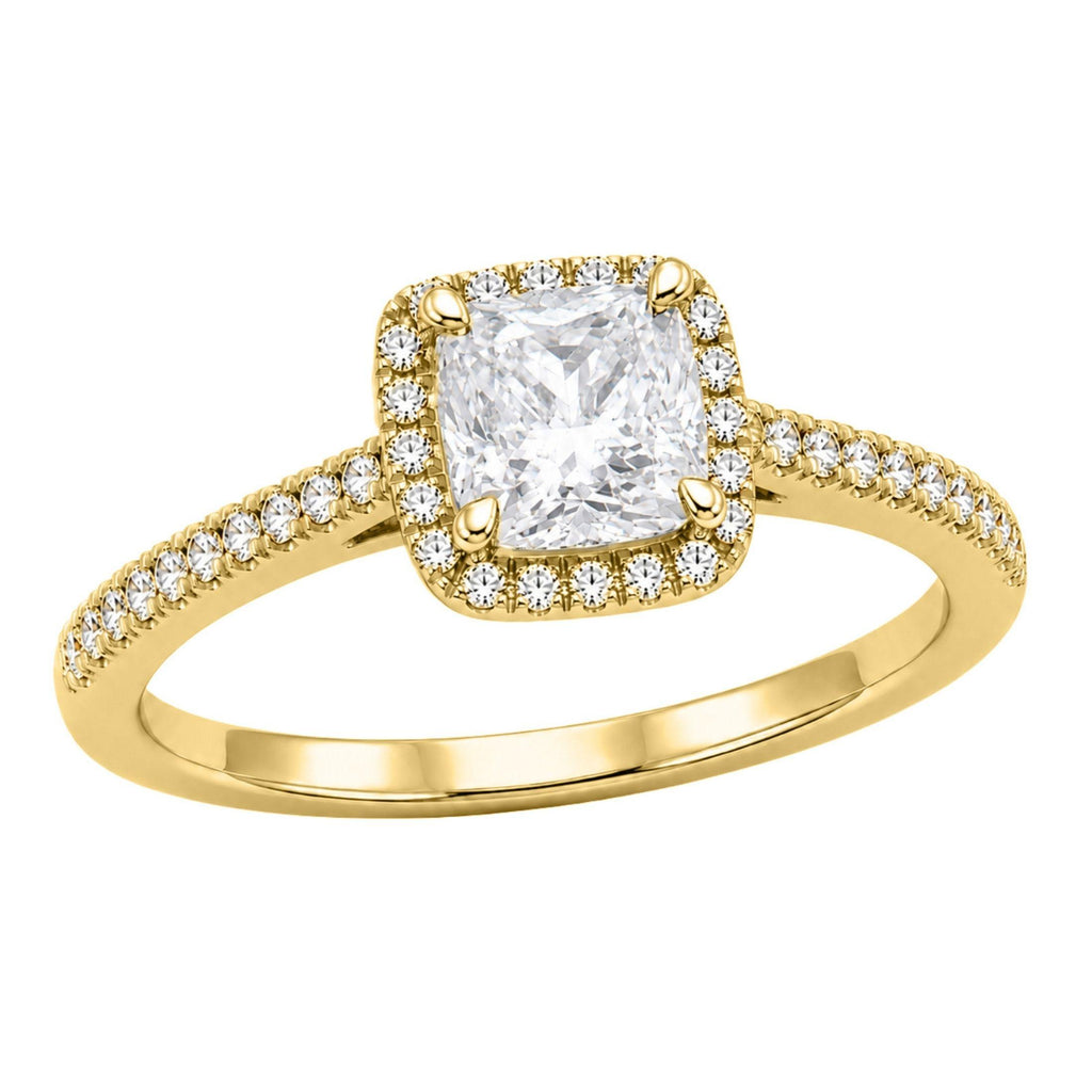 Diamonair Halo Ring Set - Lab Grown Diamond 14K Gold Halo Ring