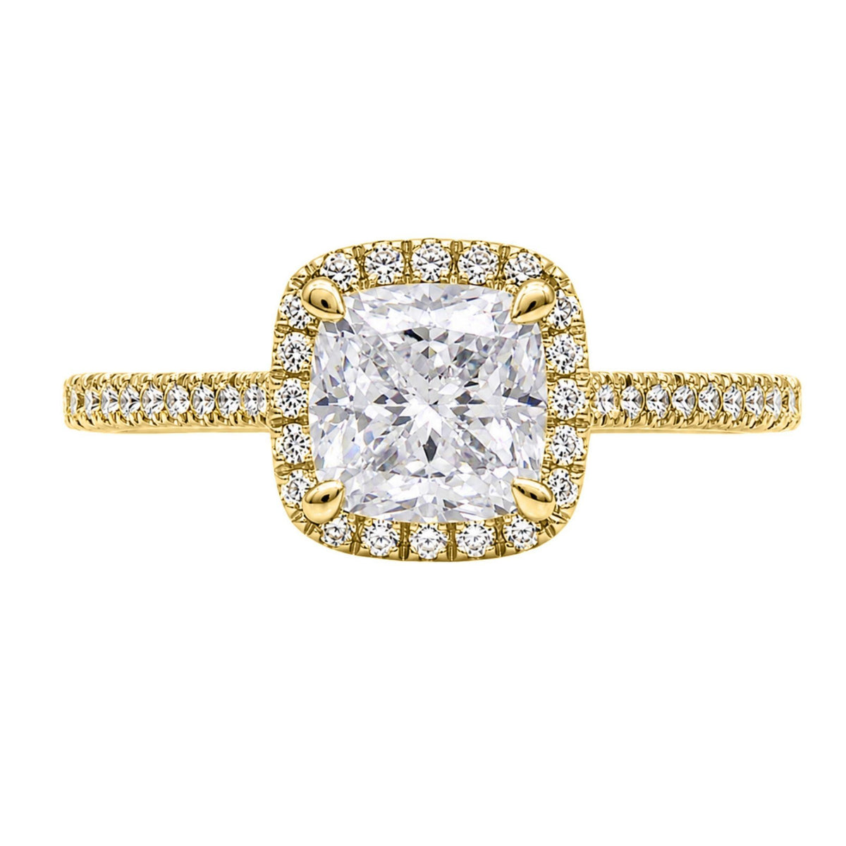 Diamonair Halo Ring Set - Lab Grown Diamond 14K Gold Halo Ring