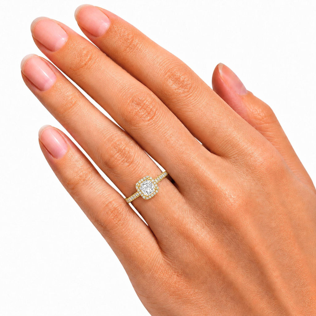 Diamonair Halo Ring Set - Lab Grown Diamond 14K Gold Halo Ring