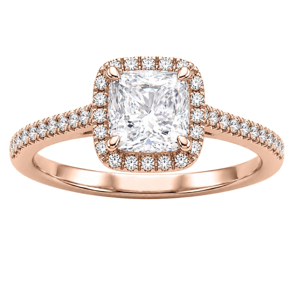 Diamonair Halo Ring Set - Lab Grown Diamond 14K Gold Halo Ring