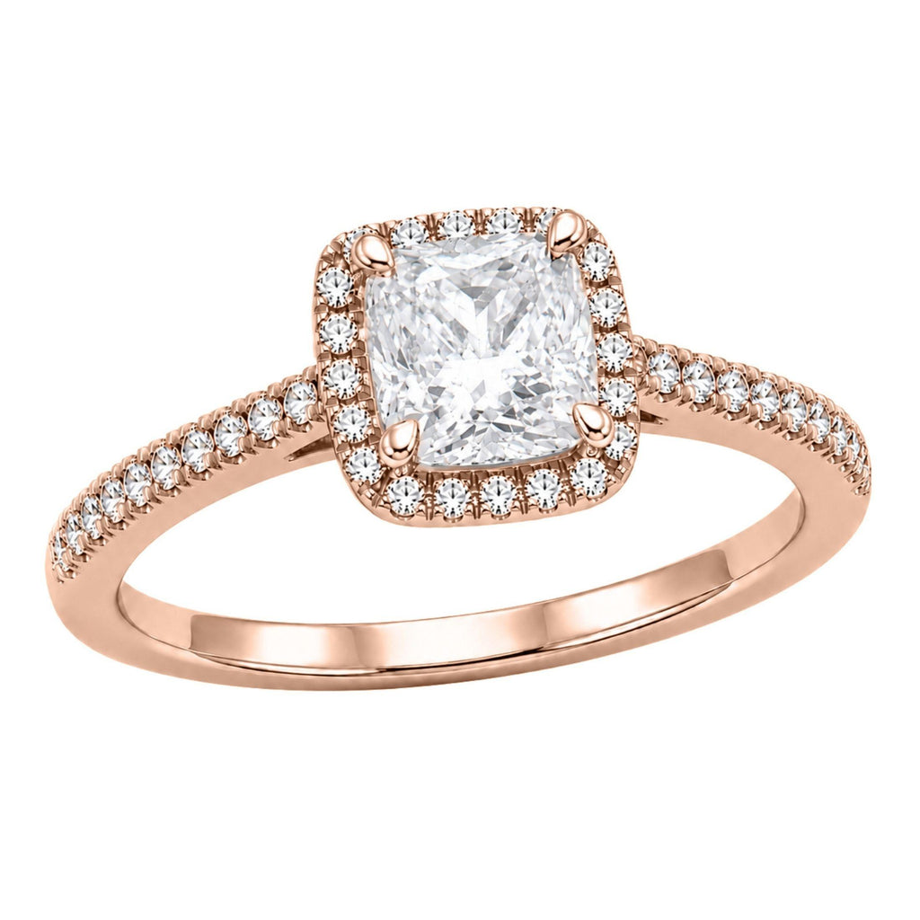 Diamonair Halo Ring Set - Lab Grown Diamond 14K Gold Halo Ring