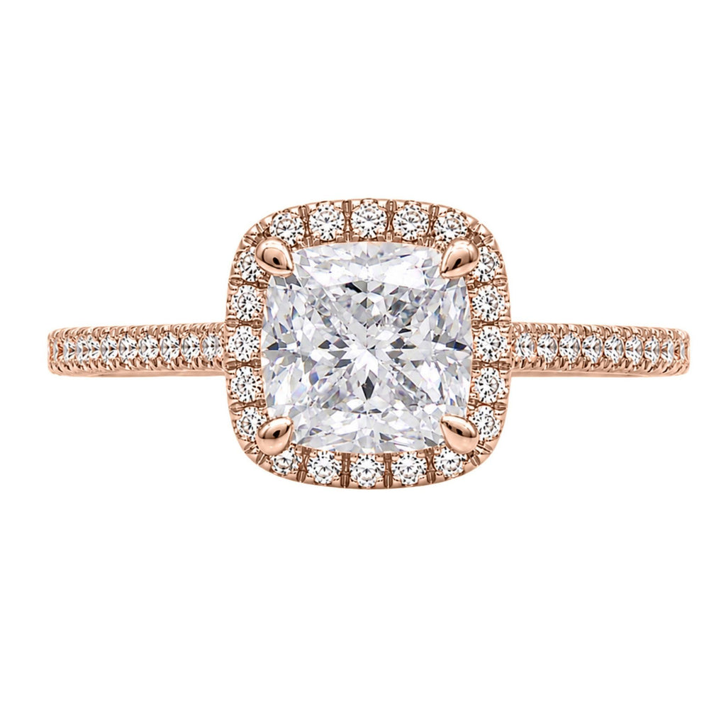 Diamonair Halo Ring Set - Lab Grown Diamond 14K Gold Halo Ring