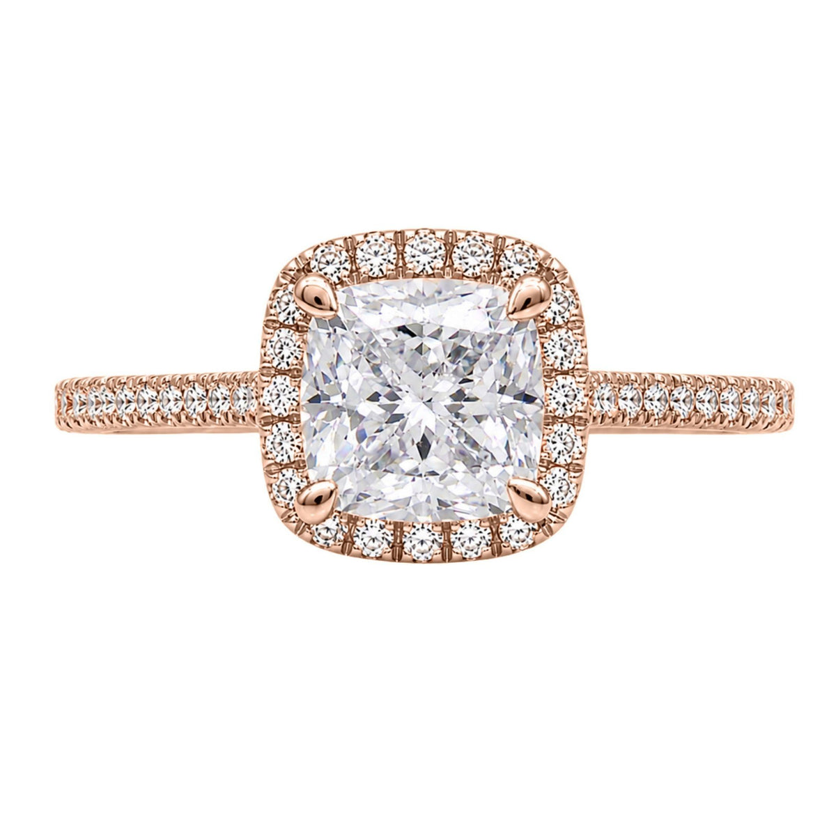 Diamonair Halo Ring Set - Lab Grown Diamond 14K Gold Halo Ring