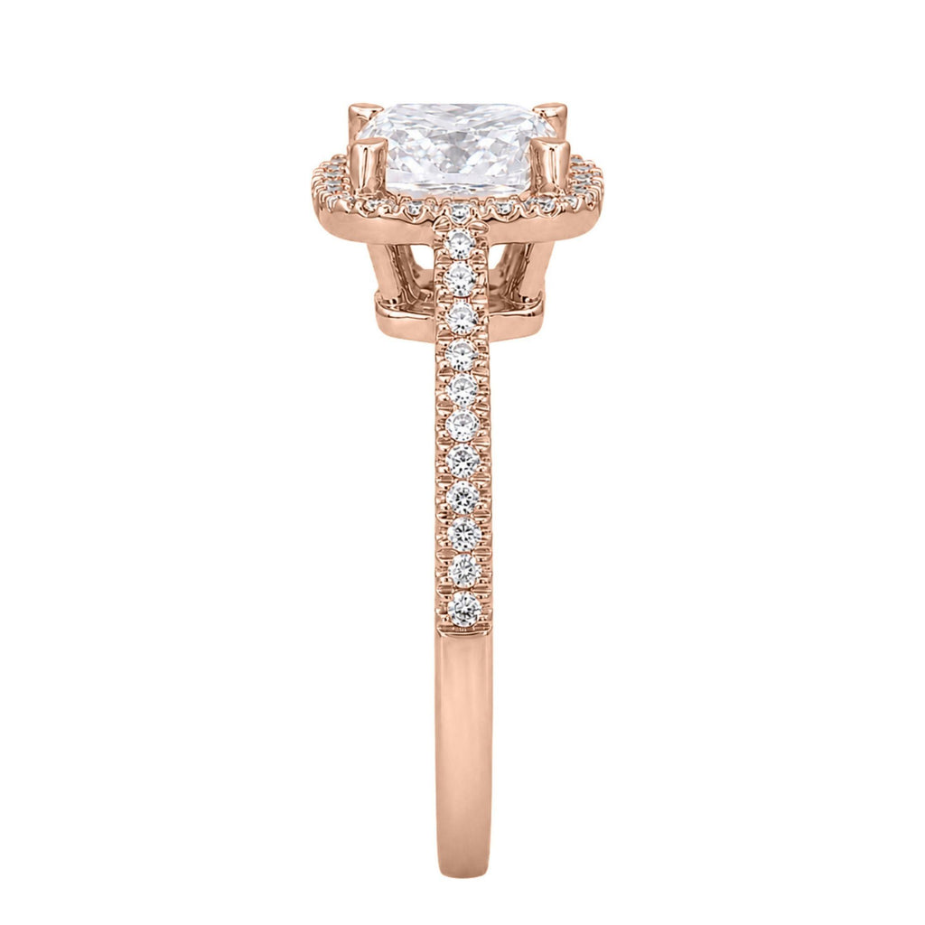 Diamonair Halo Ring Set - Lab Grown Diamond 14K Gold Halo Ring
