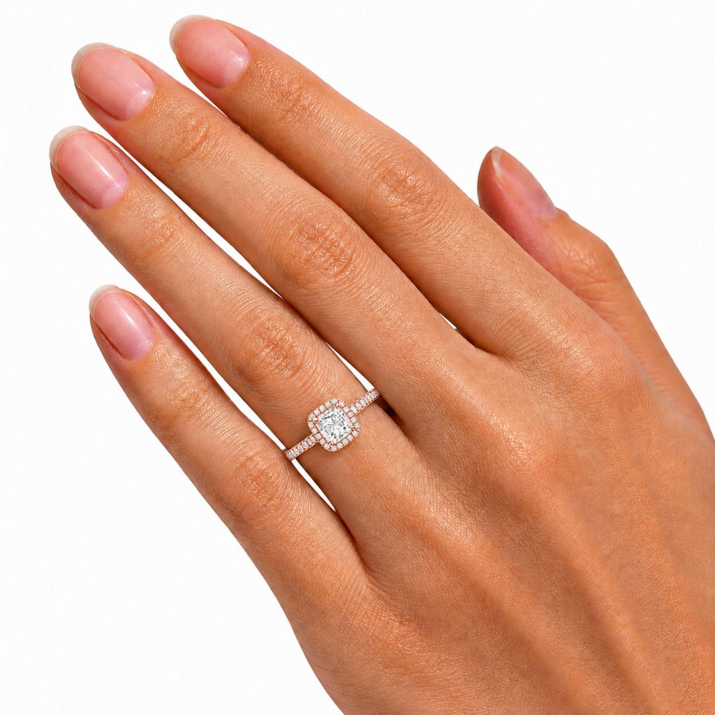 Diamonair Halo Ring Set - Lab Grown Diamond 14K Gold Halo Ring