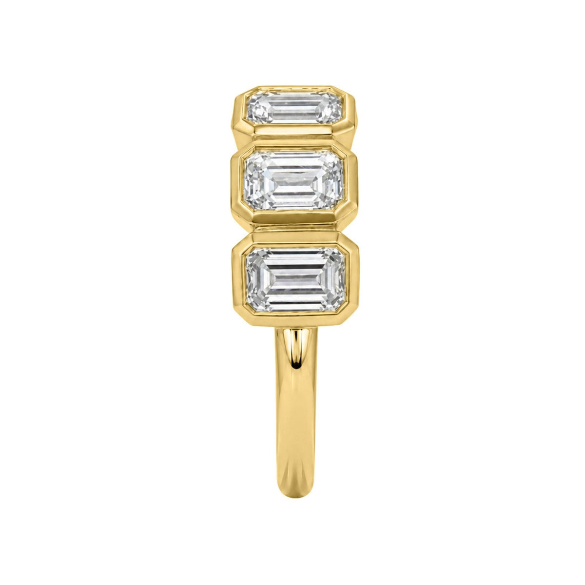 Diamonair 5 Stone Bezel Ring set - Lab Grown Diamond 14K Gold 5 Stone Bezel Ring