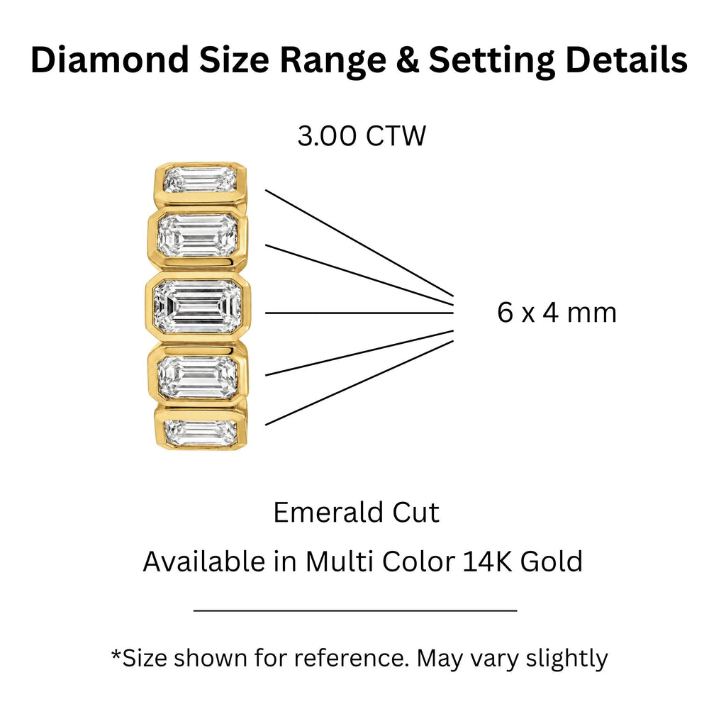 Diamonair 5 Stone Bezel Ring set - Lab Grown Diamond 14K Gold 5 Stone Bezel Ring