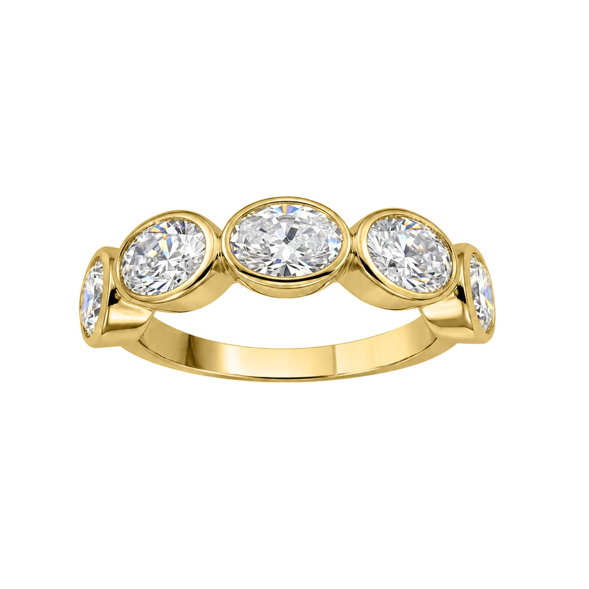 3 ctw Oval Five-Stone Wedding Ring