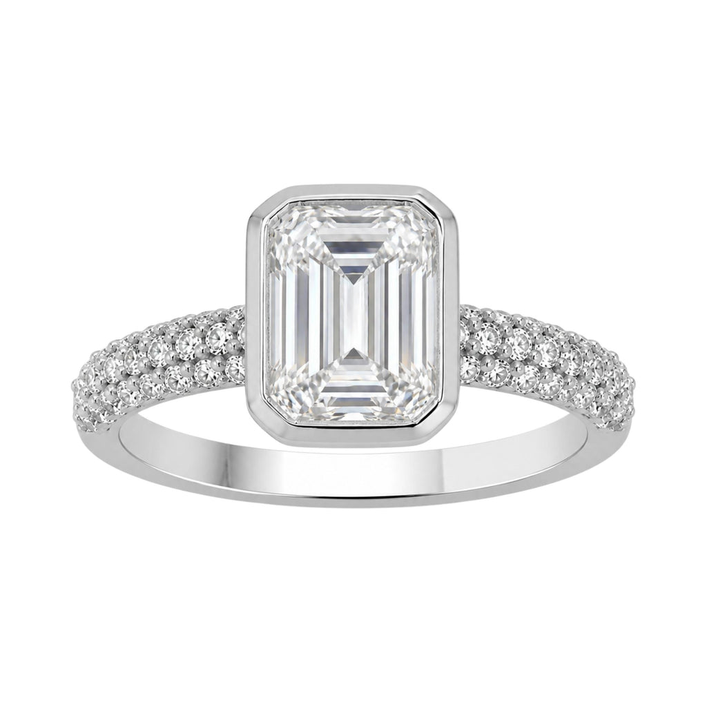 Diamonair Solitaire Band Ring Set - Lab Grown Diamond 14K Gold Solitaire Band Ring