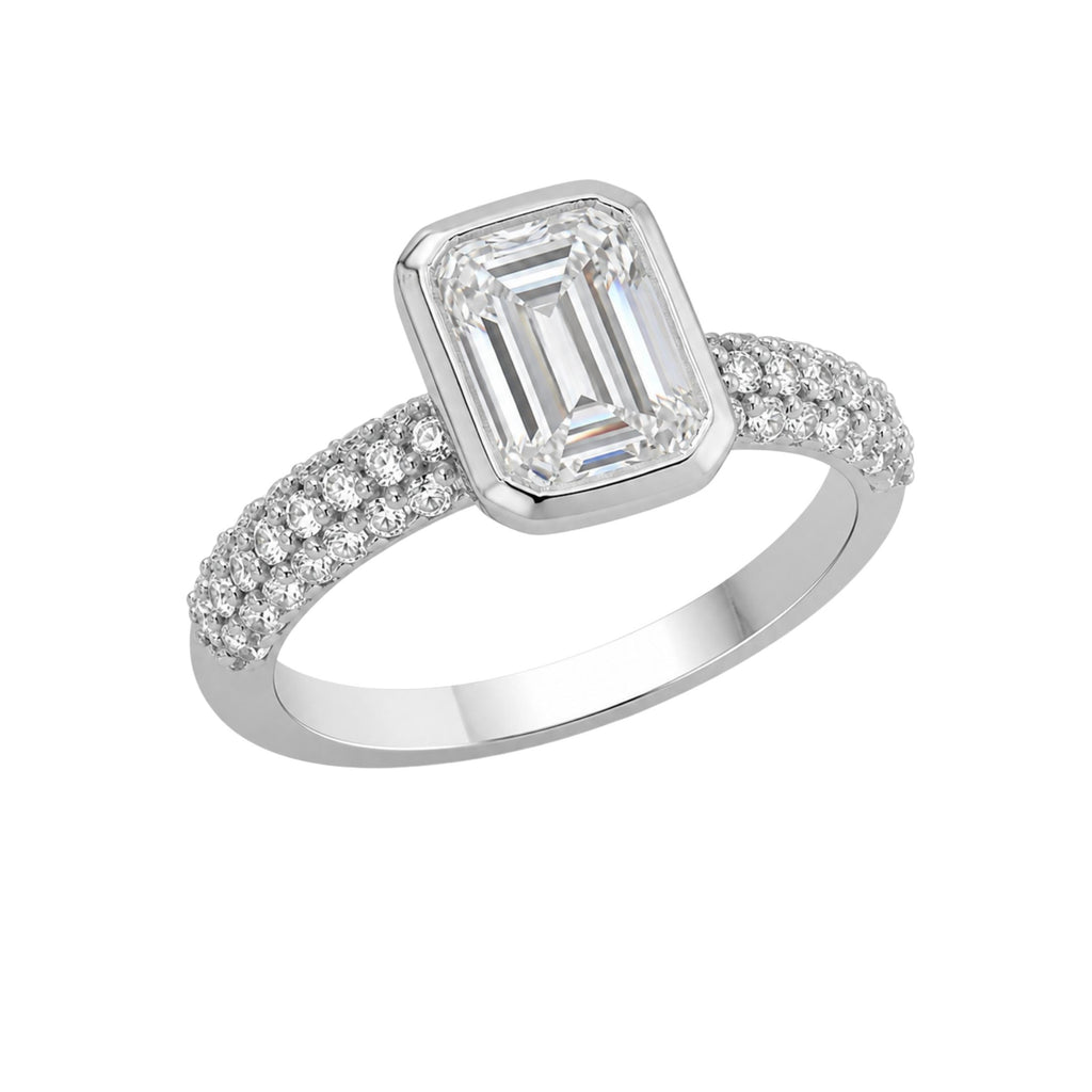 Diamonair Solitaire Band Ring Set - Lab Grown Diamond 14K Gold Solitaire Band Ring