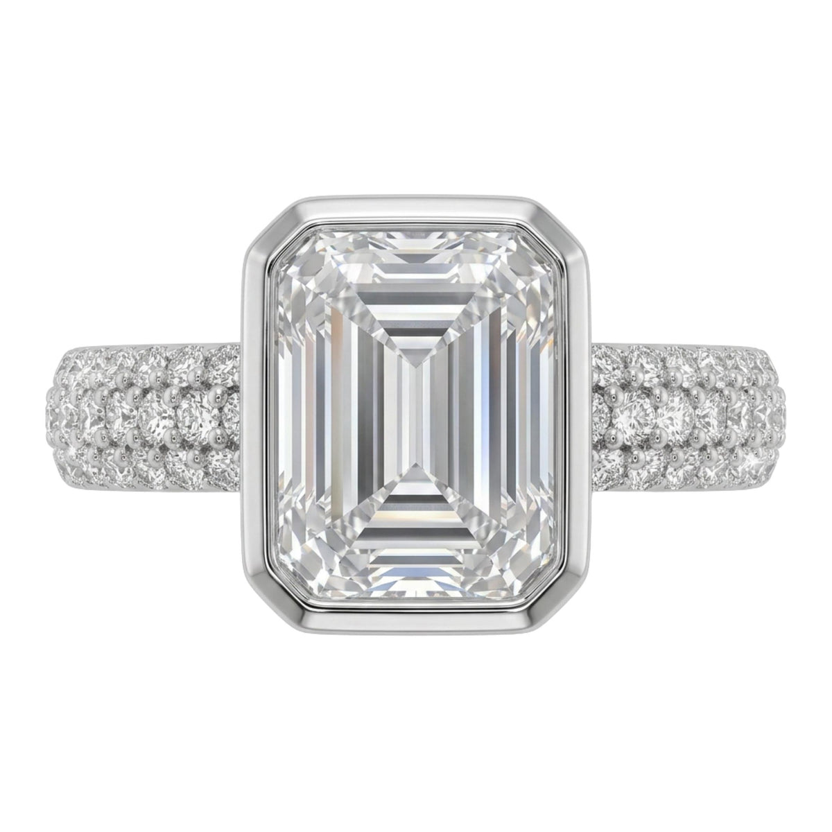 Diamonair Solitaire Band Ring Set - Lab Grown Diamond 14K Gold Solitaire Band Ring