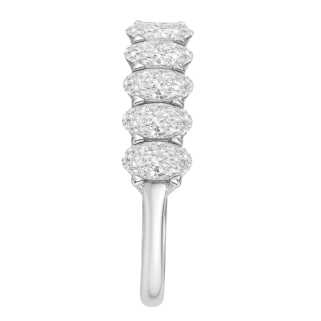 Diamonair 5 Stone Prong Ring set - Lab Grown Diamond 14K Gold 5 Stone Prong Ring