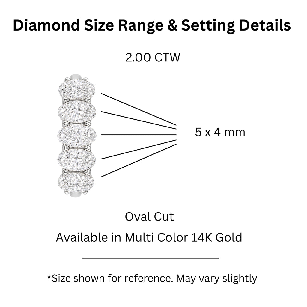 Diamonair 5 Stone Prong Ring set - Lab Grown Diamond 14K Gold 5 Stone Prong Ring