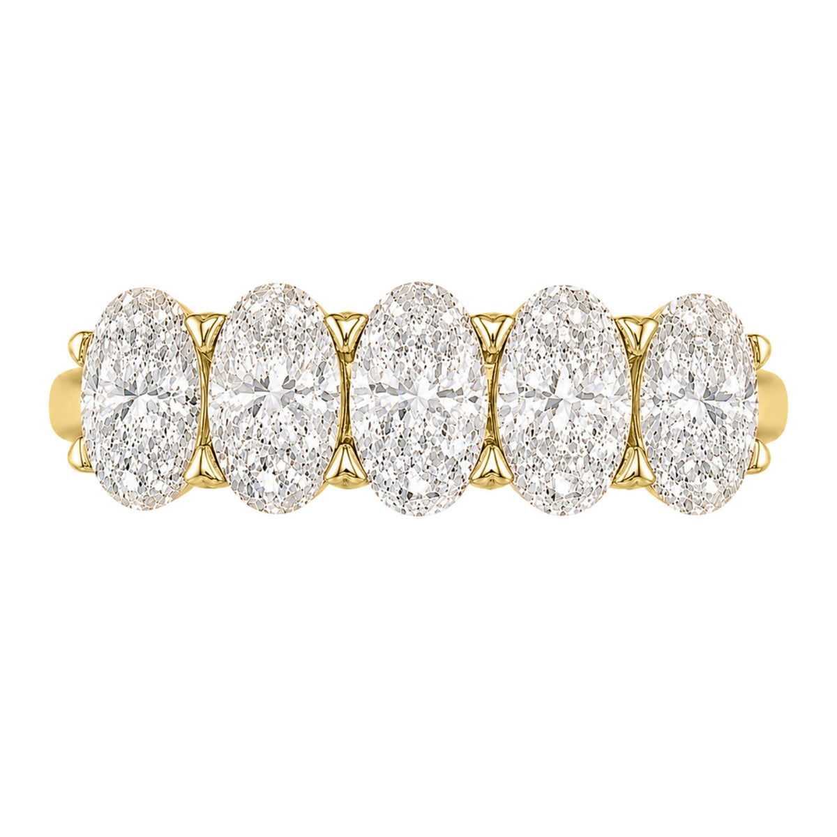 Diamonair 5 Stone Prong Ring set - Lab Grown Diamond 14K Gold 5 Stone Prong Ring