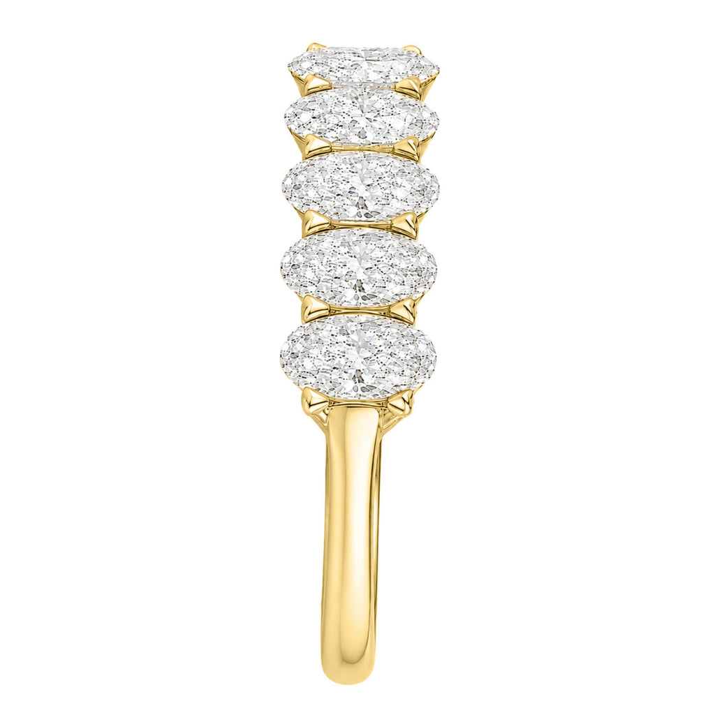 Diamonair 5 Stone Prong Ring set - Lab Grown Diamond 14K Gold 5 Stone Prong Ring