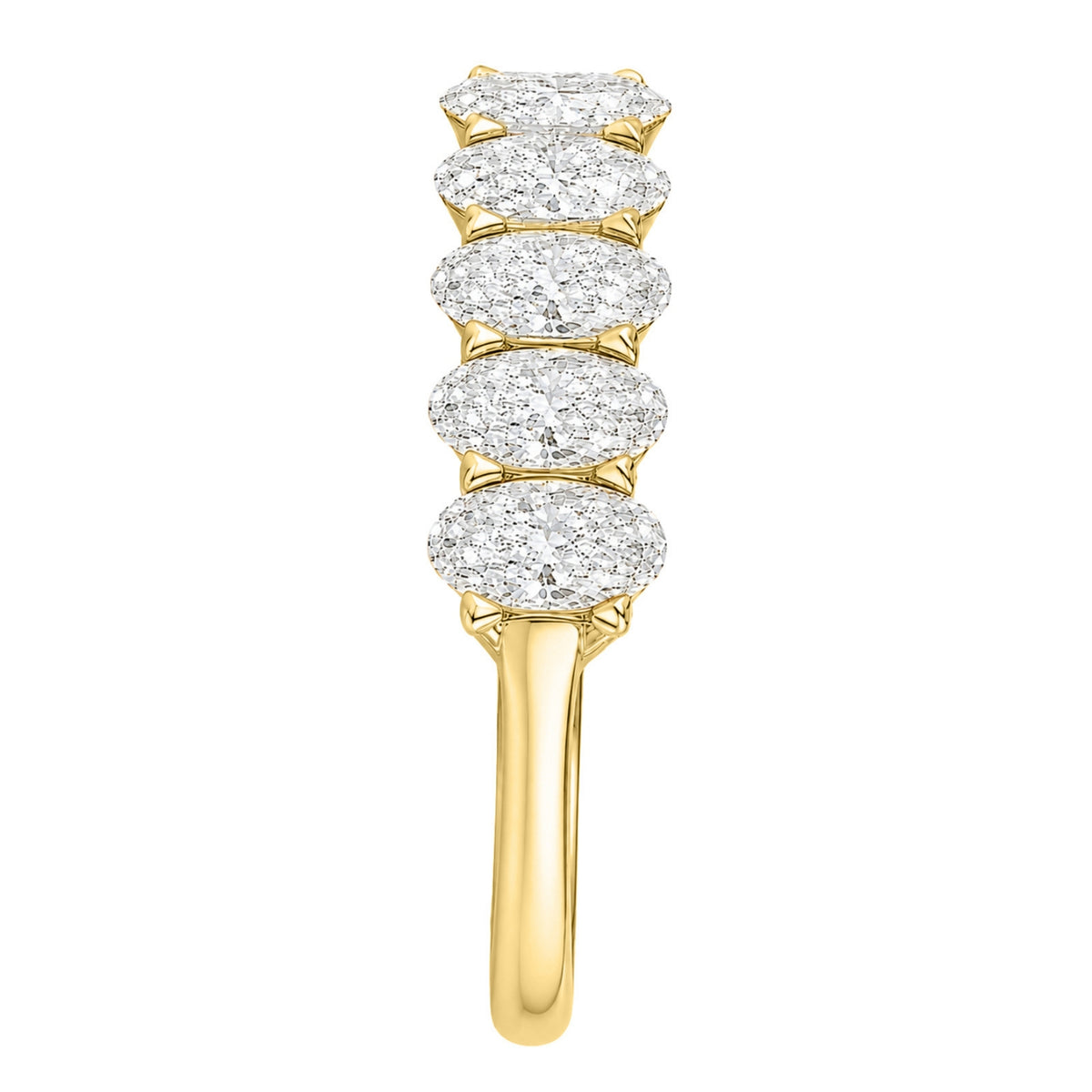 Diamonair 5 Stone Prong Ring set - Lab Grown Diamond 14K Gold 5 Stone Prong Ring