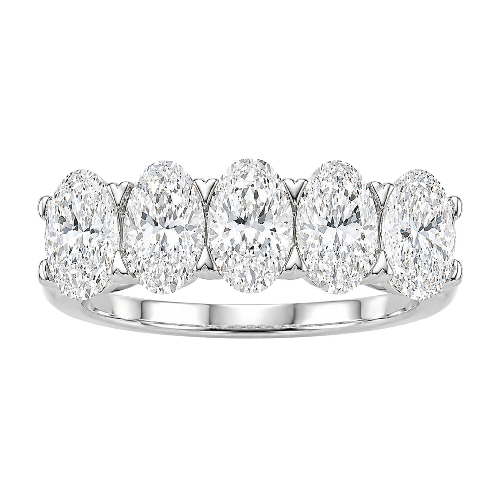 Diamonair 5 Stone Prong Ring set - Lab Grown Diamond 14K Gold 5 Stone Prong Ring