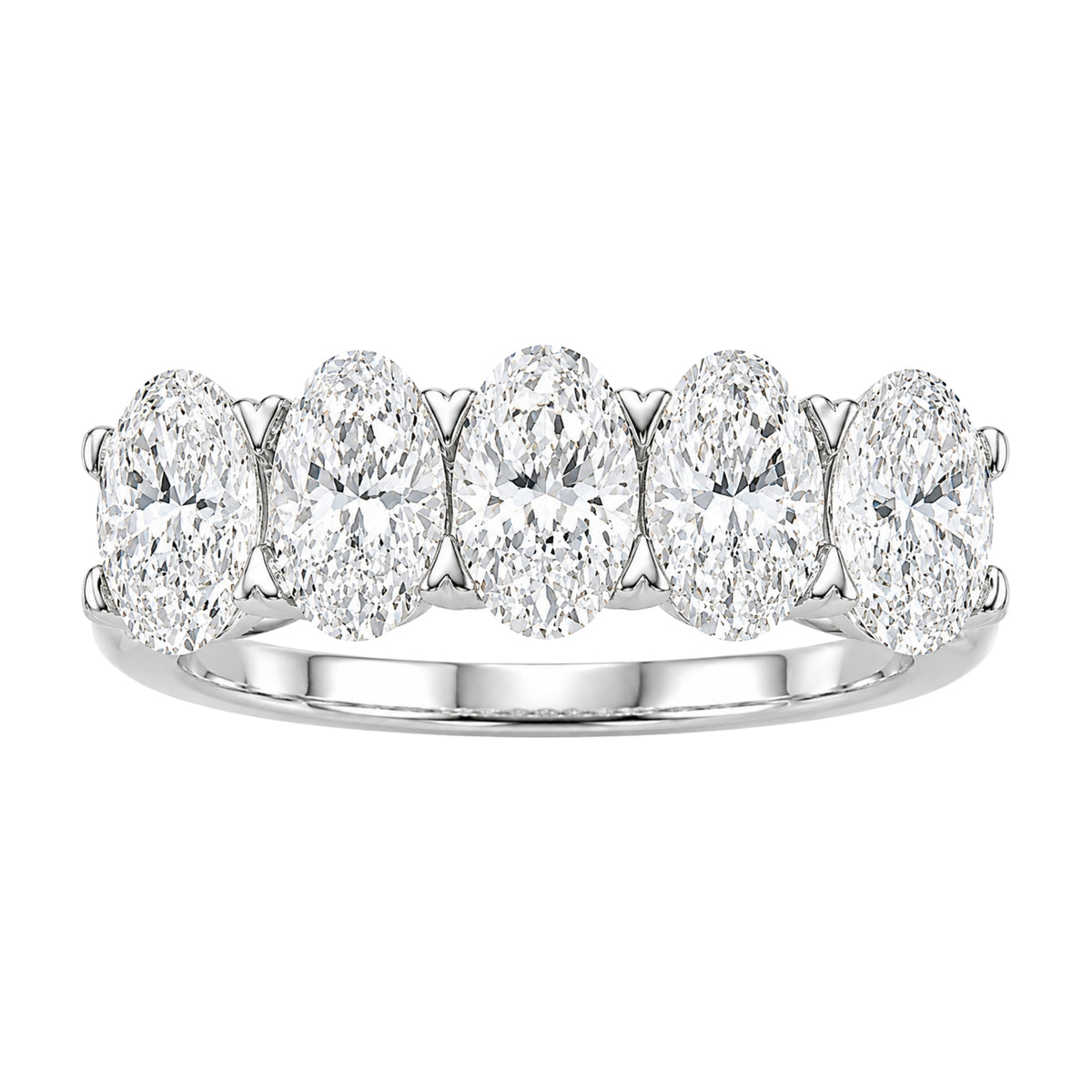 Diamonair 5 Stone Prong Ring set - Lab Grown Diamond 14K Gold 5 Stone Prong Ring
