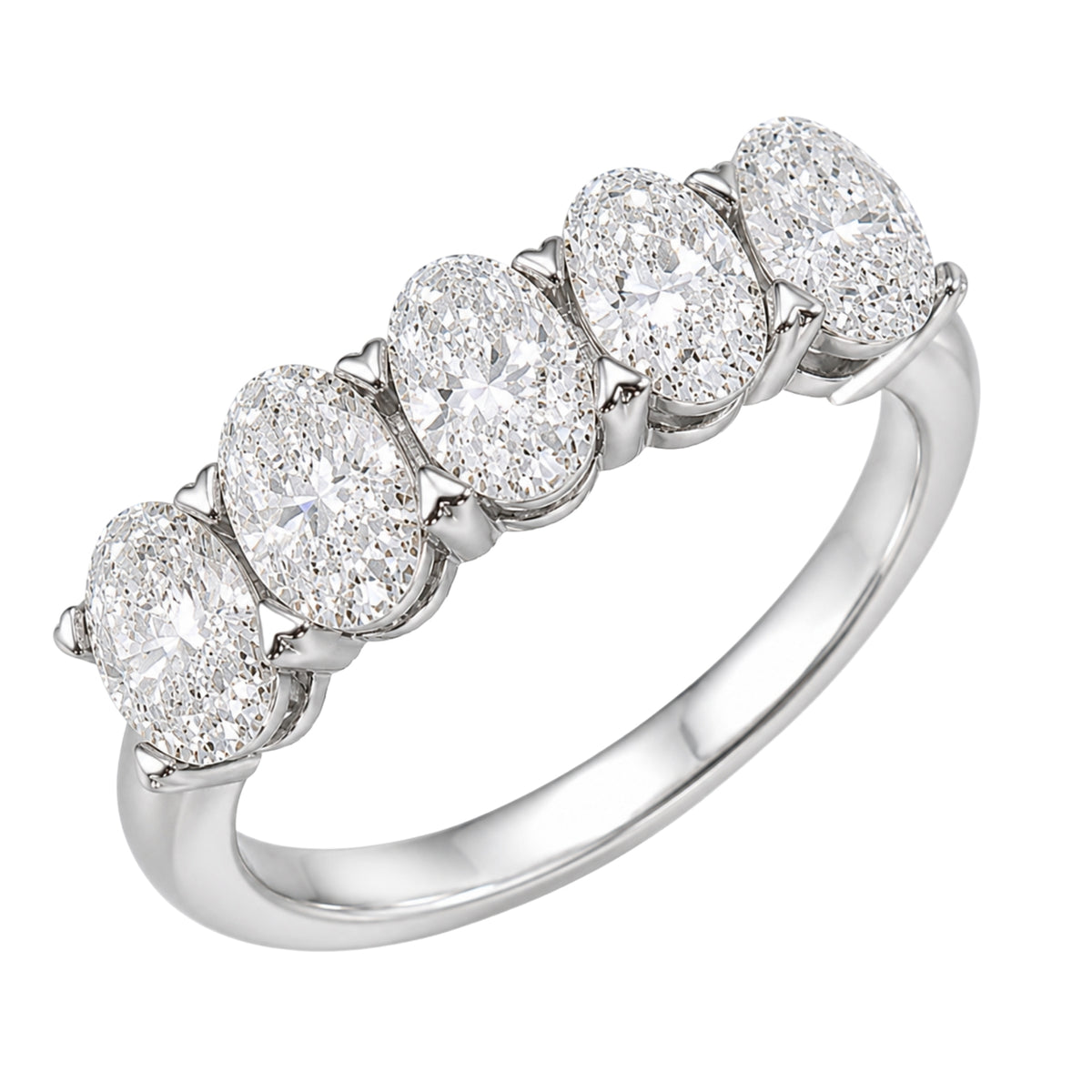Diamonair 5 Stone Prong Ring set - Lab Grown Diamond 14K Gold 5 Stone Prong Ring