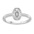 1-6 ctw Oval Cut Solitaire Bezel Engagement Ring