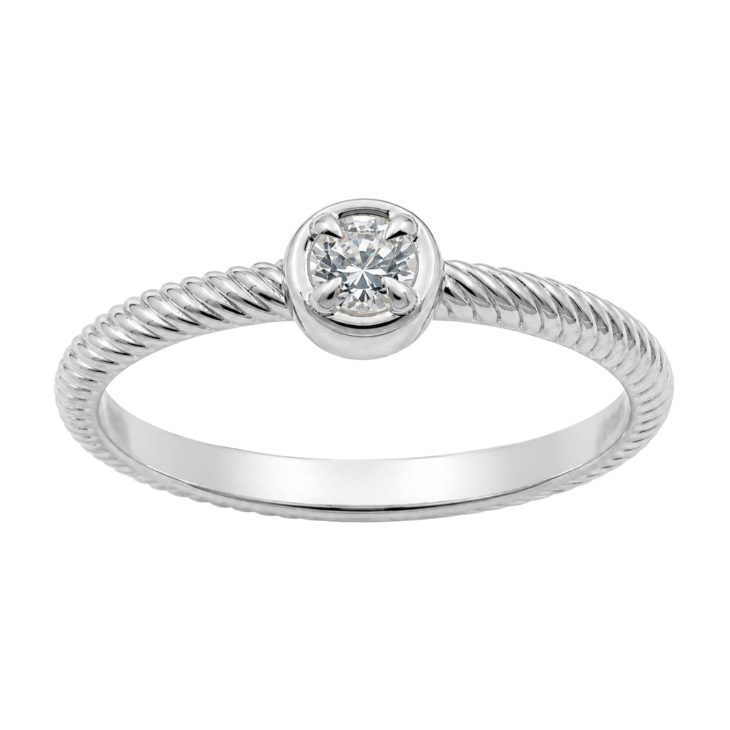 1/6 Carat T.W. Round-cut Lab Grown Diamond (F/VS+) 14K Gold Ring