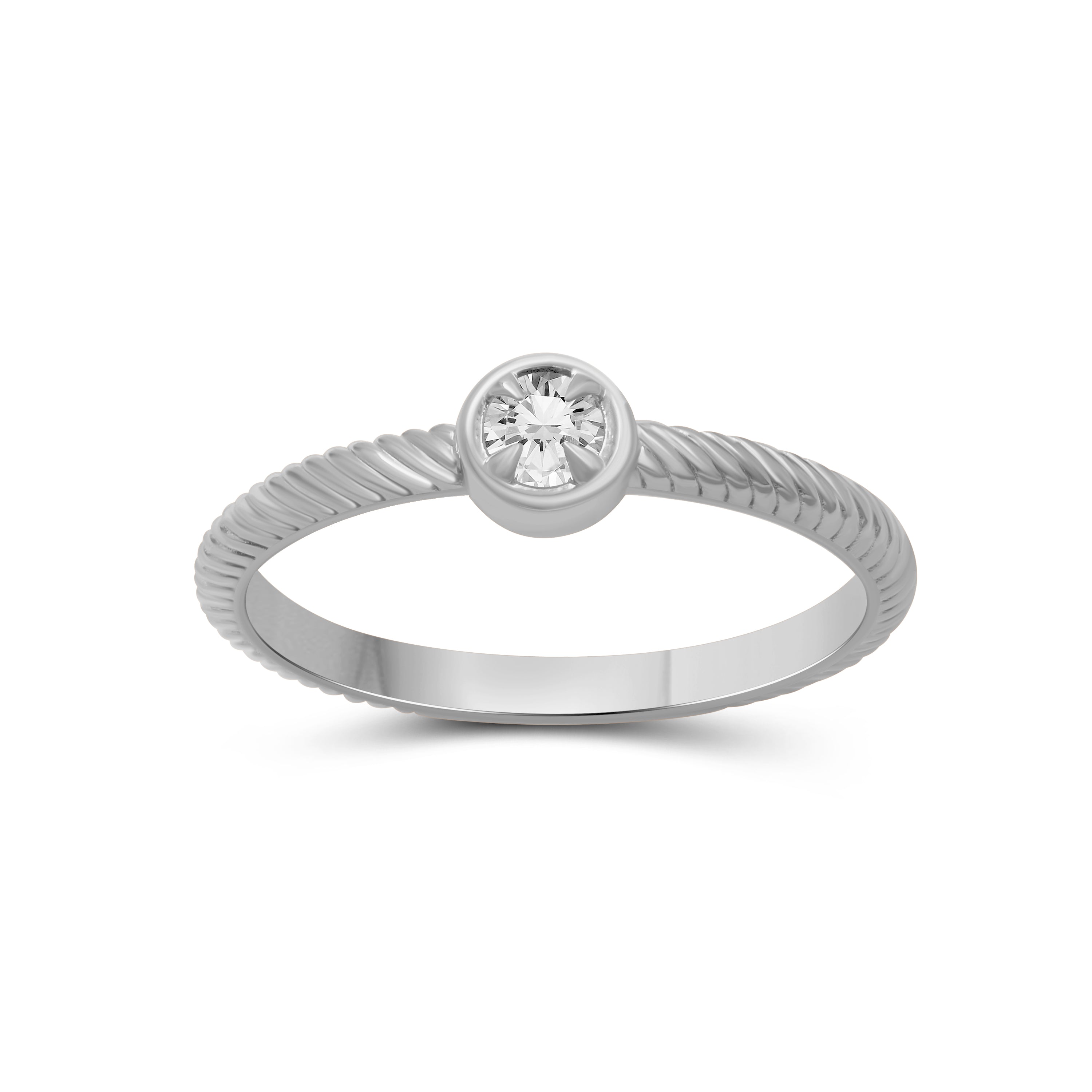 1/6 Carat T.W. Round-cut Lab Grown Diamond (F/VS+) 14K Gold Ring