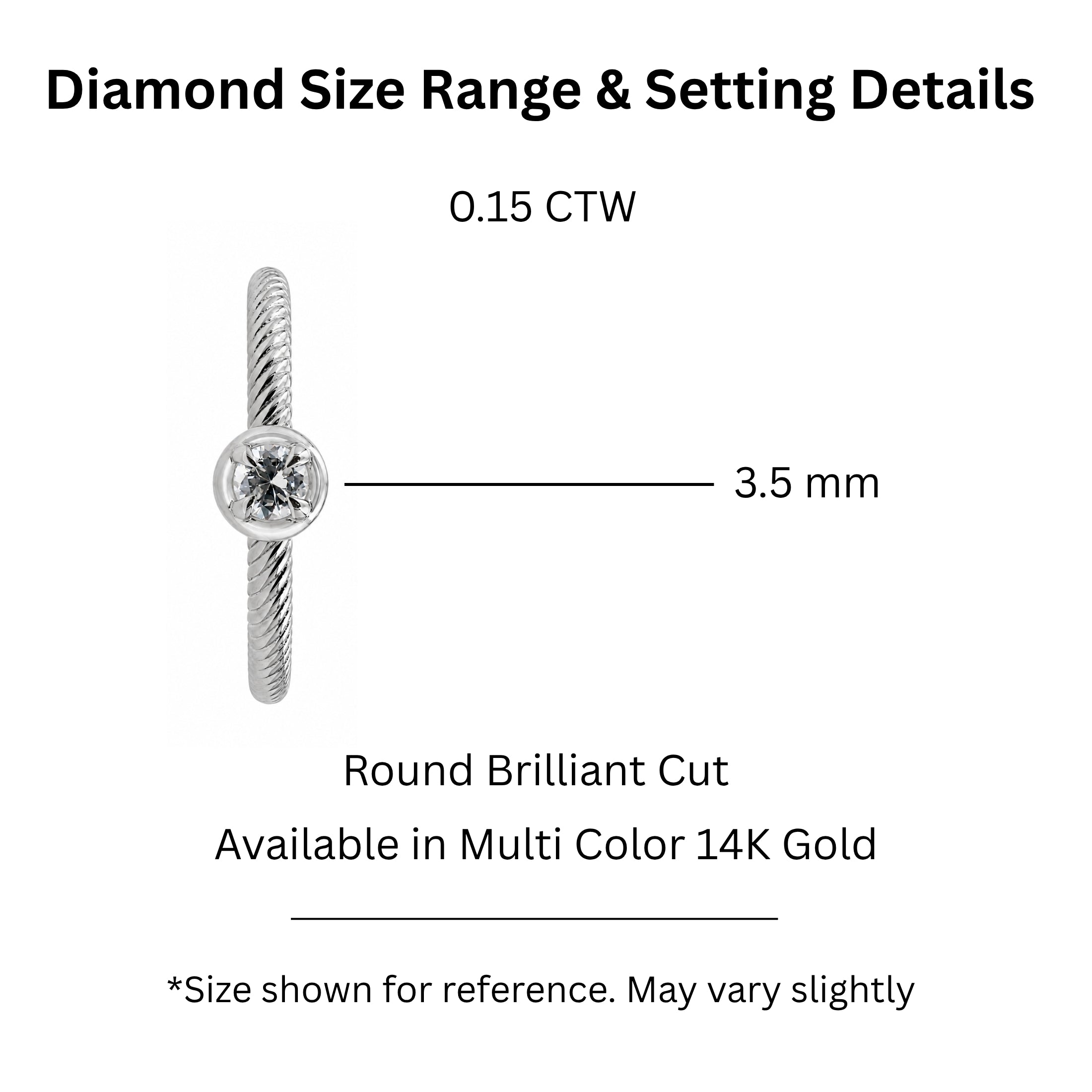 1/6 Carat T.W. Round-cut Lab Grown Diamond (F/VS+) 14K Gold Ring