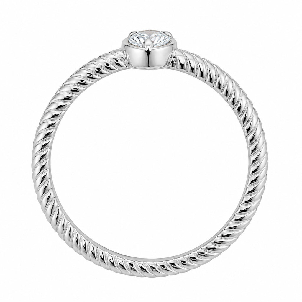 0.20 Carat T.W. Pear-cut Lab Grown Diamond (F/VS+) 14K Gold Ring