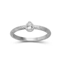 1/5 Carat T.W. Pear-cut Lab Grown Diamond (F/VS+) 14K Gold Ring