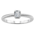 0.20 Carat T.W. Emerald-cut Lab Grown Diamond (F/VS+) 14K Gold Ring