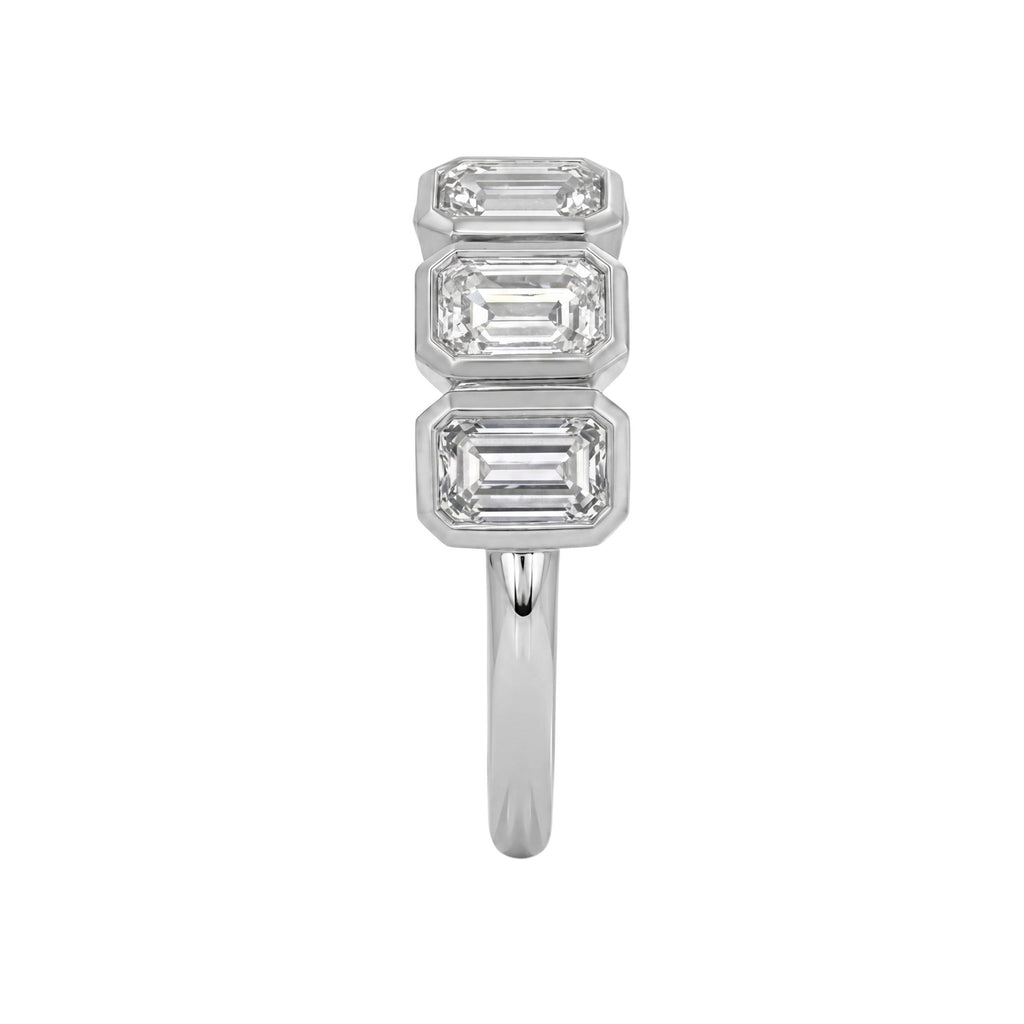 Diamonair 5 Stone Bezel Ring set - Lab Grown Diamond 14K Gold 5 Stone Bezel Ring