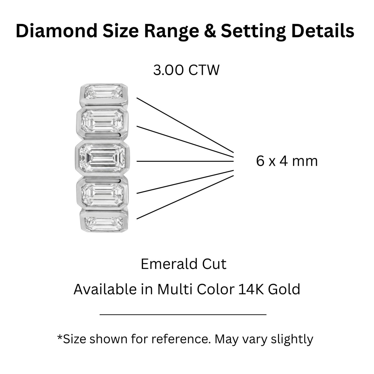 Diamonair 5 Stone Bezel Ring set - Lab Grown Diamond 14K Gold 5 Stone Bezel Ring