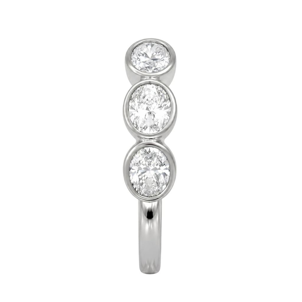 Diamonair 5 Stone Bezel Ring set - Lab Grown Diamond 14K Gold 5 Stone Bezel Ring