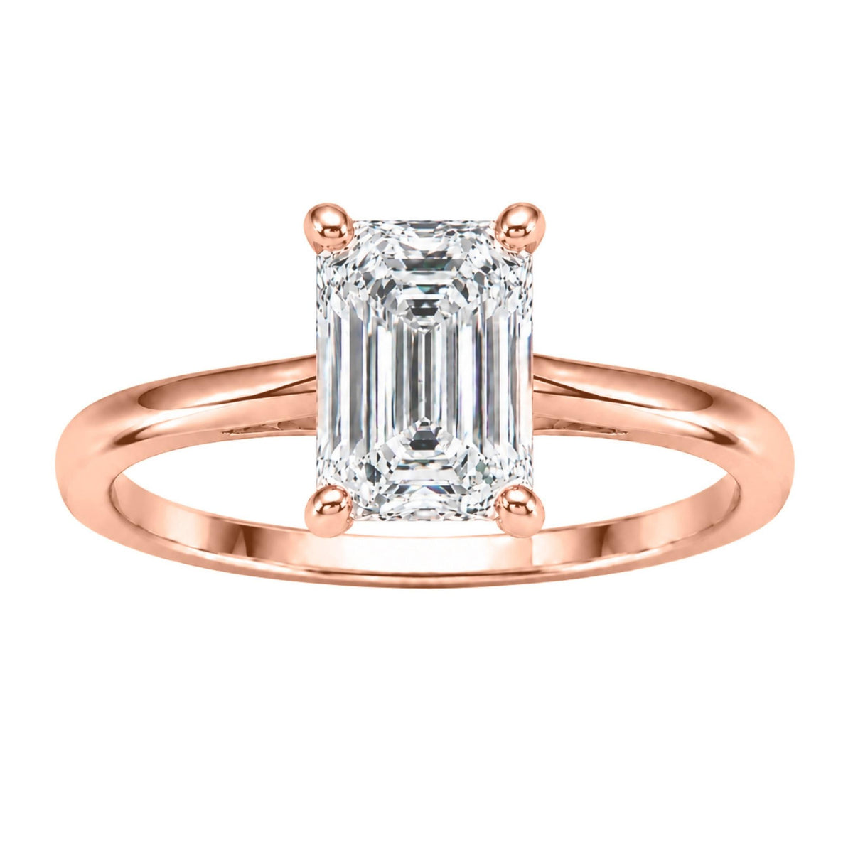 1-6 ctw Emerald Solitaire Engagement Ring