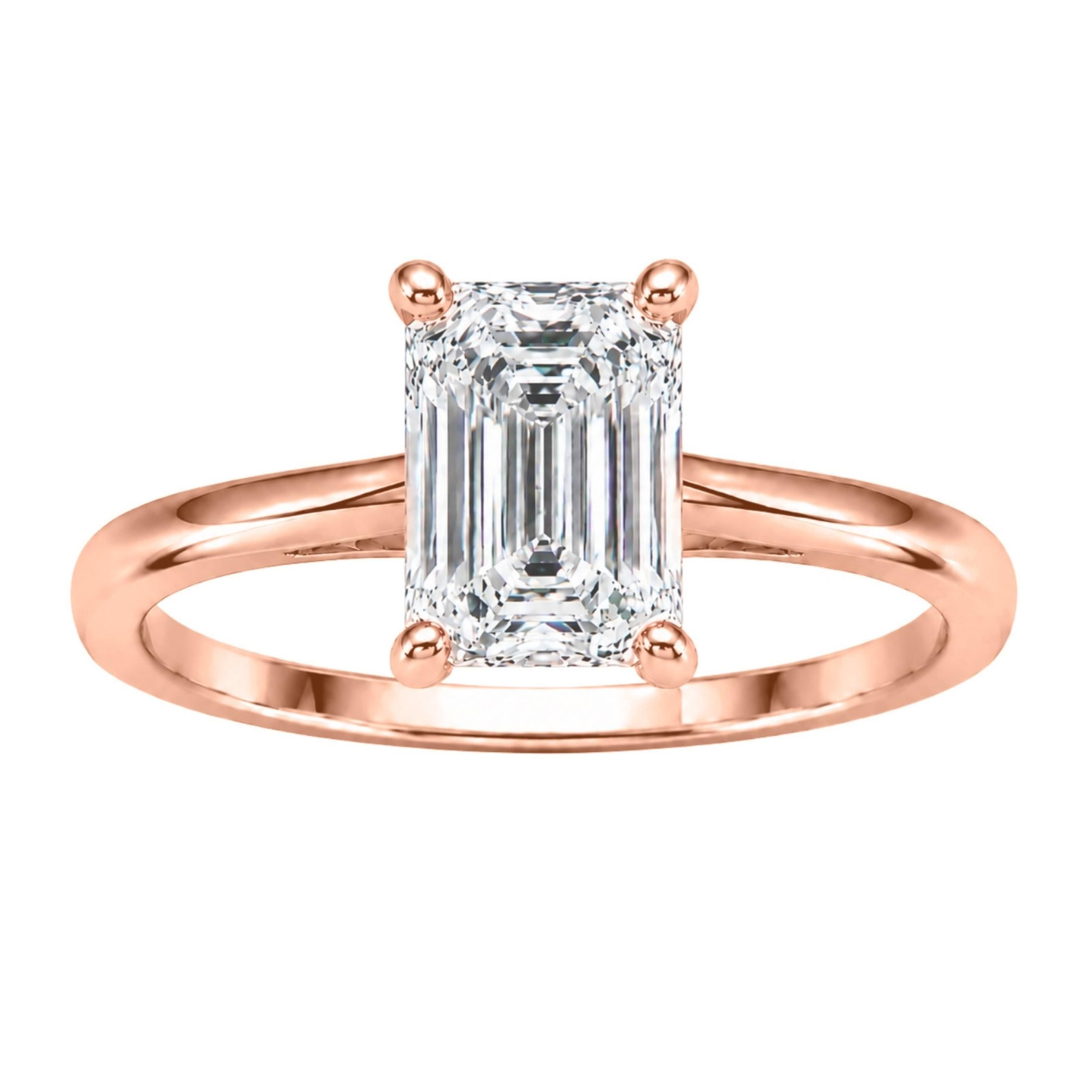 Diamonair Solitaire Ring Builder - Lab Grown Diamond 14K Gold Engagement Ring
