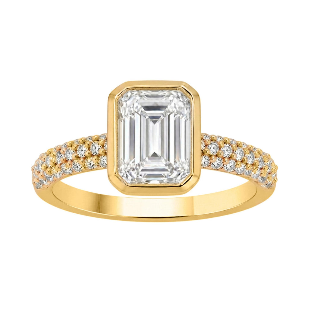Diamonair Solitaire Band Ring Set - Lab Grown Diamond 14K Gold Solitaire Band Ring