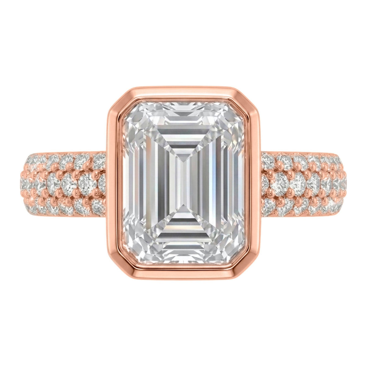 Diamonair Solitaire Band Ring Set - Lab Grown Diamond 14K Gold Solitaire Band Ring
