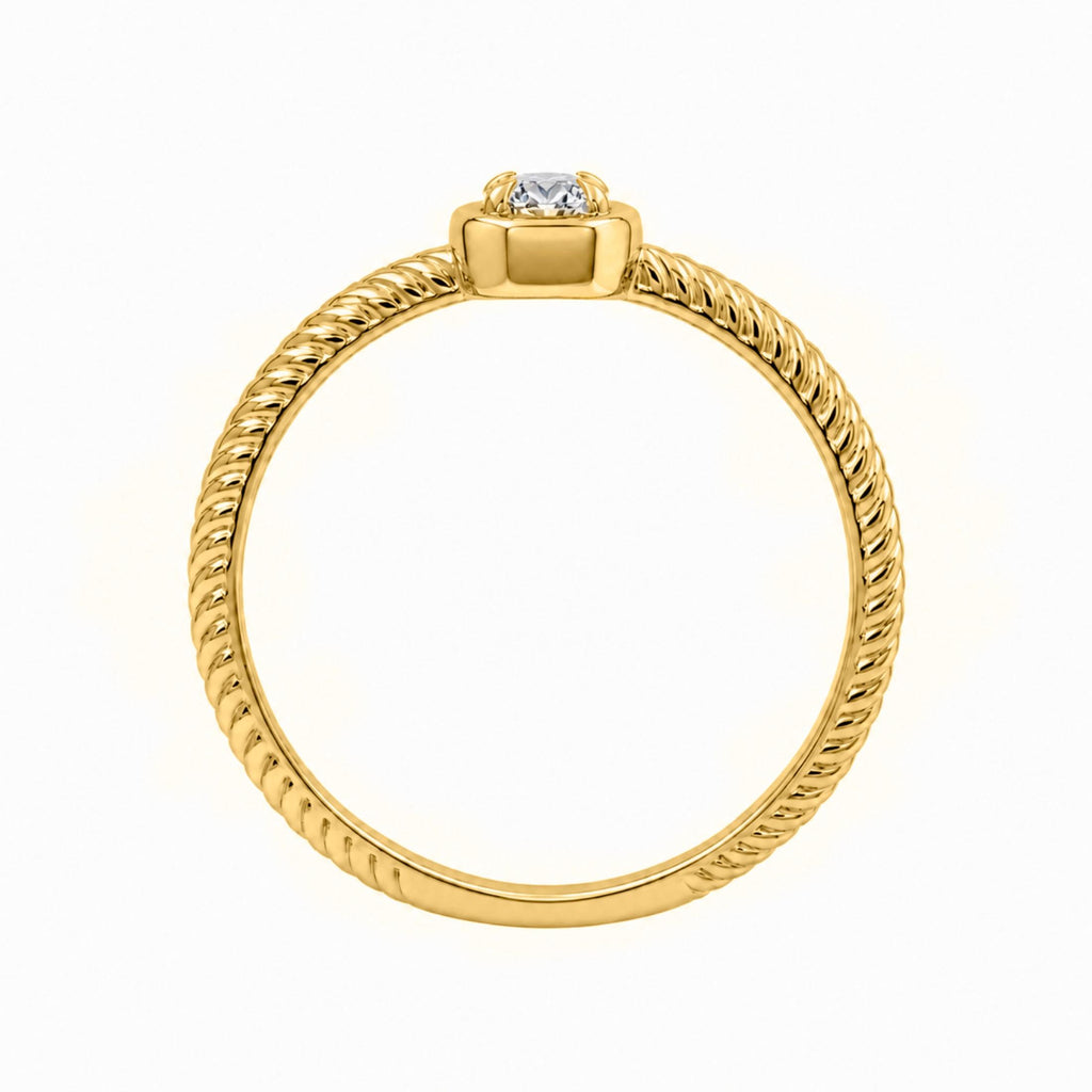 1/6 Carat T.W. Round-cut Lab Grown Diamond (F/VS+) 14K Gold Ring
