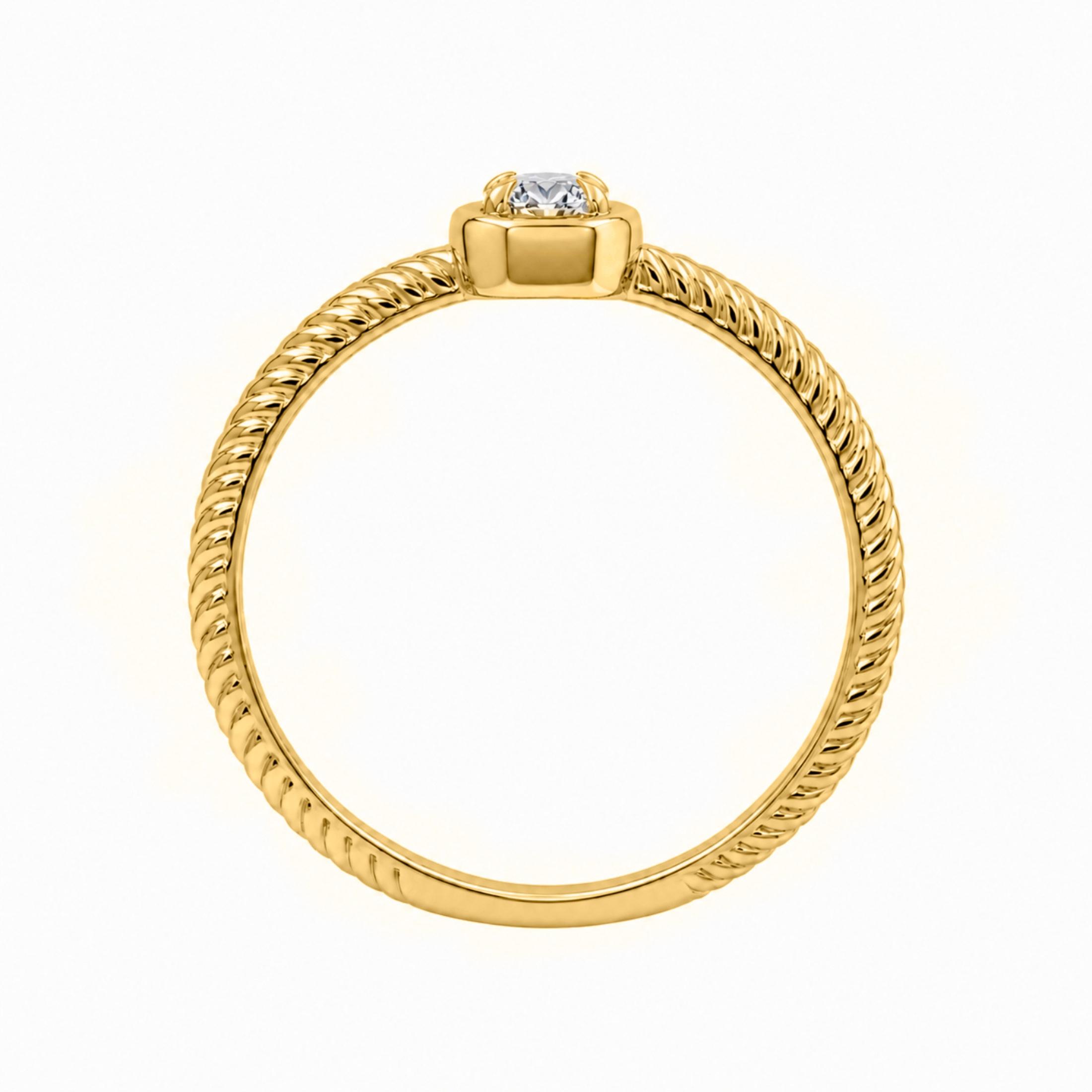 1/6 Carat T.W. Round-cut Lab Grown Diamond (F/VS+) 14K Gold Ring
