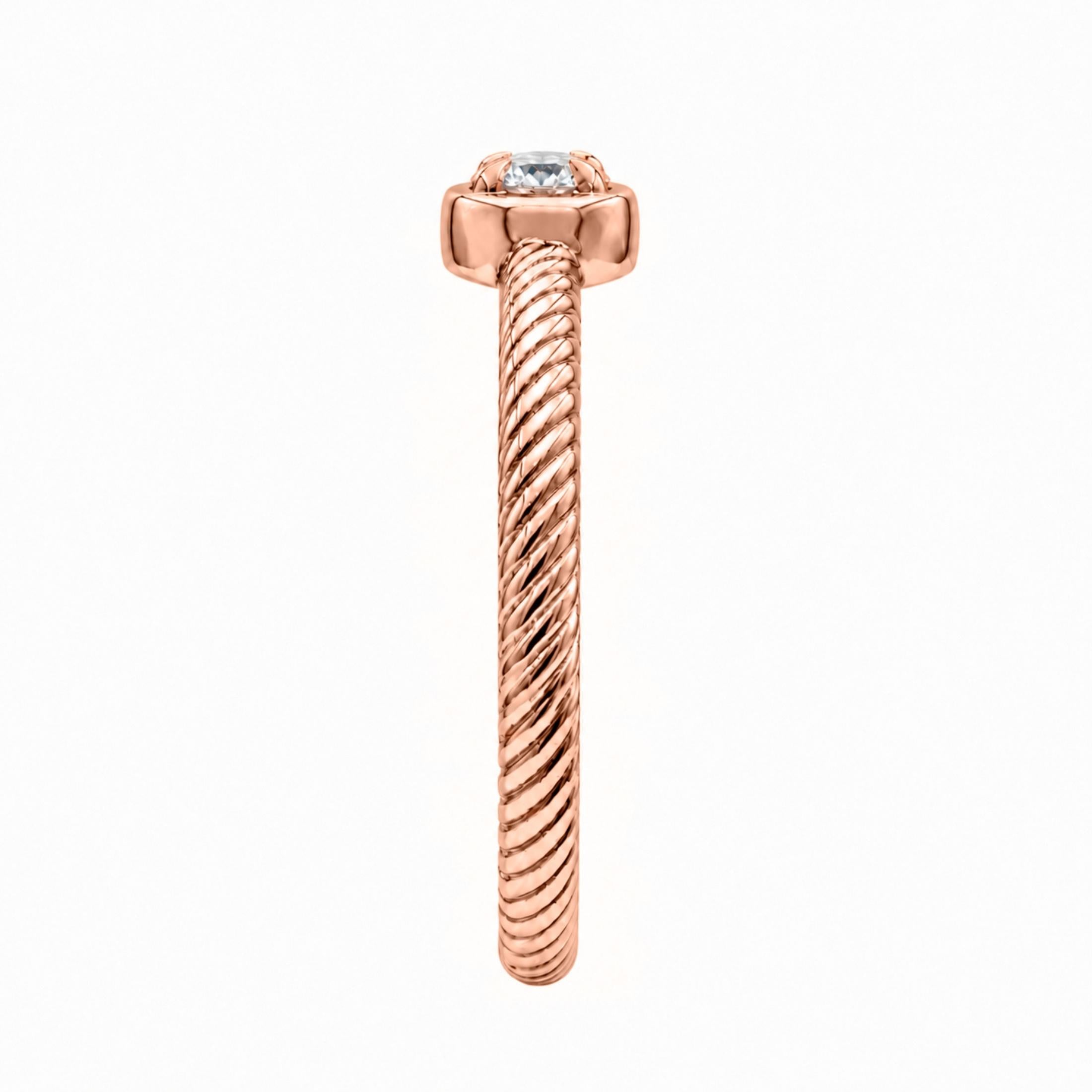 1/6 Carat T.W. Round-cut Lab Grown Diamond (F/VS+) 14K Gold Ring