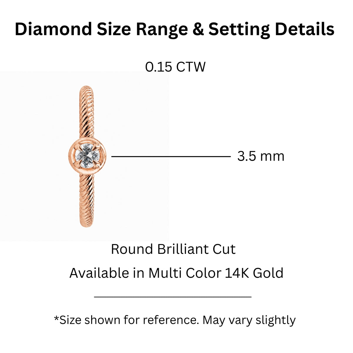 1/6 Carat T.W. Round-cut Lab Grown Diamond (F/VS+) 14K Gold Ring