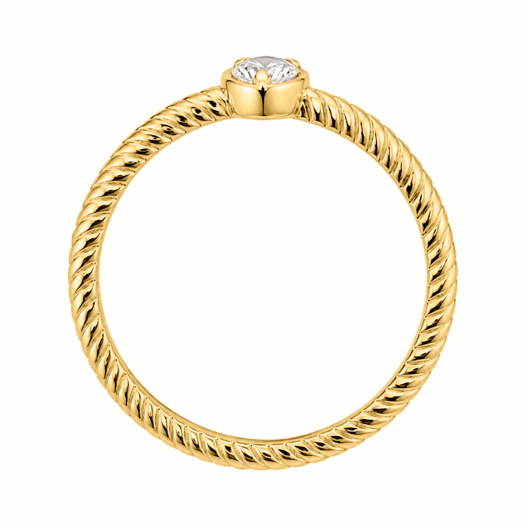 0.20 Carat T.W. Pear-cut Lab Grown Diamond (F/VS+) 14K Gold Ring