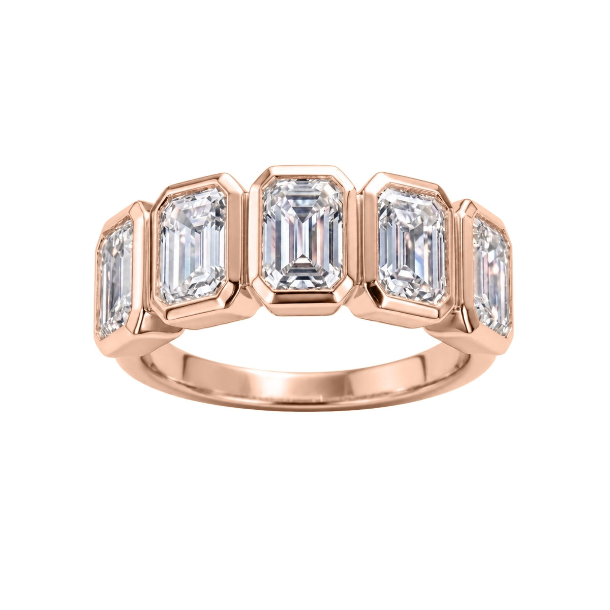 3 ctw Emerald Five-Stone Wedding Ring