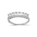 2.00 - 5.00 Carat T.W. Emerald-cut Lab Grown Diamond (F/VS+) 14K Gold 7 Stone Band Ring