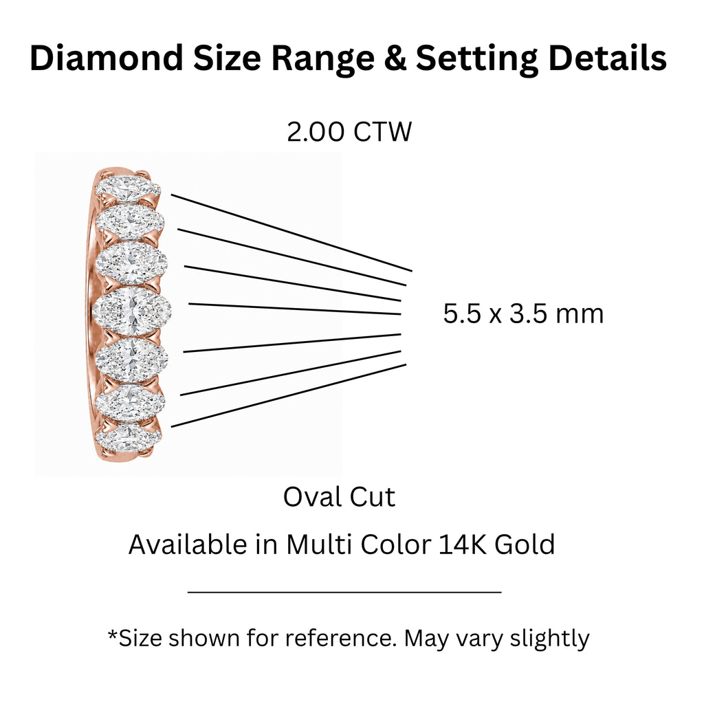 Diamonair 7 Stone Ring set - Lab Grown Diamond 14K Gold 7 Stone Ring