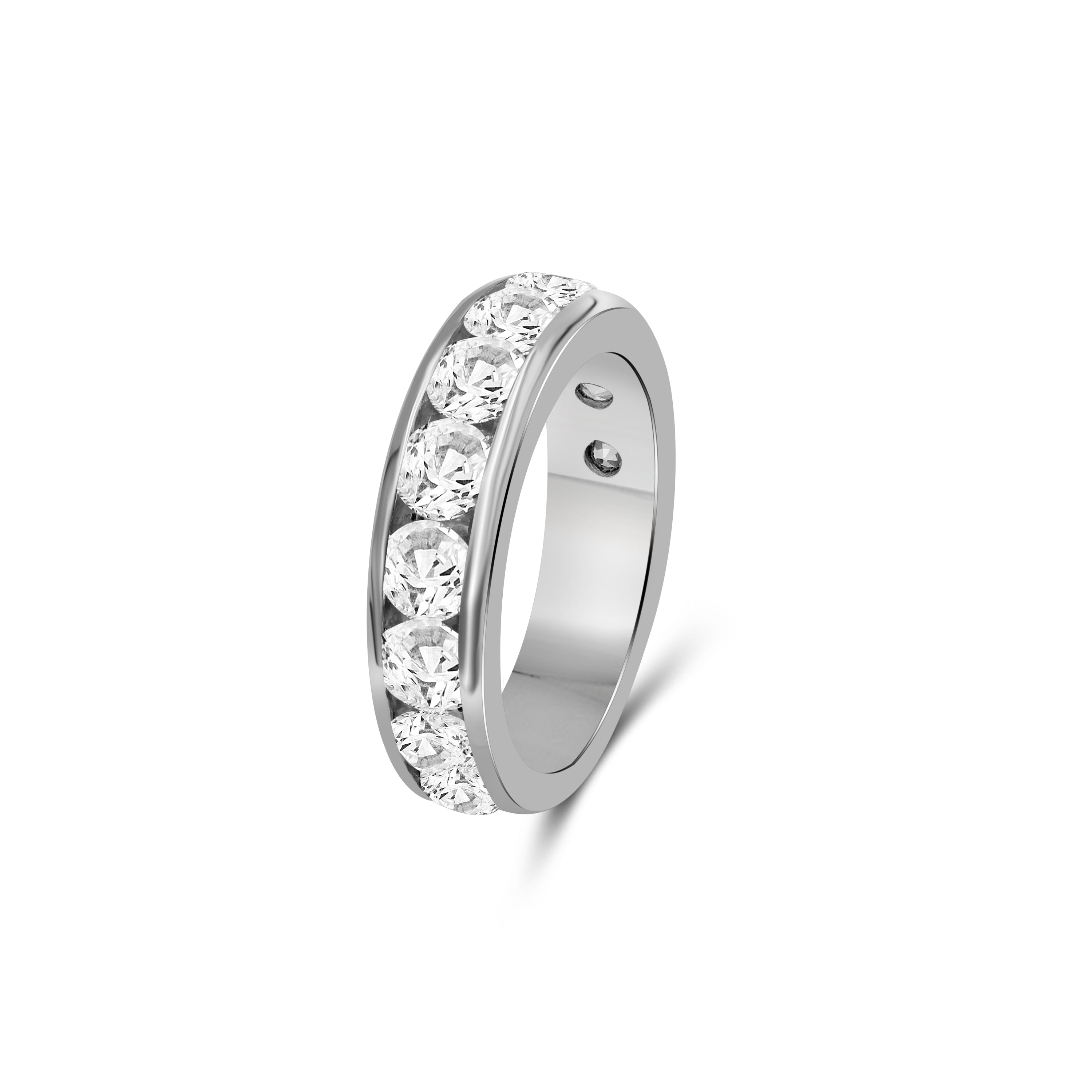Diamonair Lab Grown Diamond (F/VS+) 1.00 carat Round cut Sterling Silver Ring - Sterling Silver | Gold over Silver