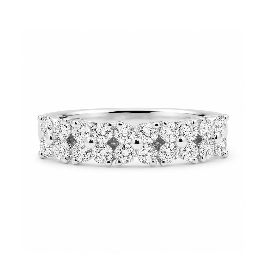 Diamonair Lab Grown Diamond (F/VS+) 1.00 carat Round cut Sterling Silver Ring - Sterling Silver
