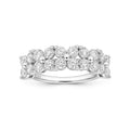 Diamonair Lab Grown Diamond (F/VS+) 2.00 carat Round cut Sterling Silver Ring - Sterling Silver | Gold over Silver